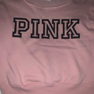 PINK- light pink crop sweater. Size XS